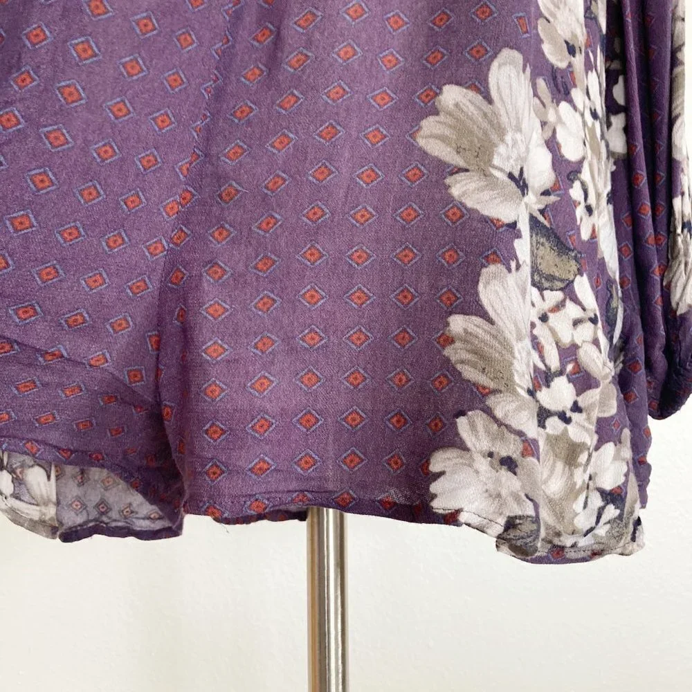 Free People Sunset Boulevard Floral Mini Boho Romper Sz XS